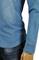 Mens Designer Clothes | ROBERTO CAVALLI Men’s Button Front Blue Denim Casual Shirt #315 View 8